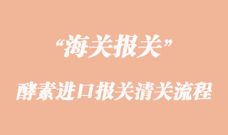 酵素進口報關清關流程